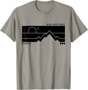 Vintage Wind River Range Wyoming Mountains Hiking Sunset T-Shirt - T-Shirt | Sand