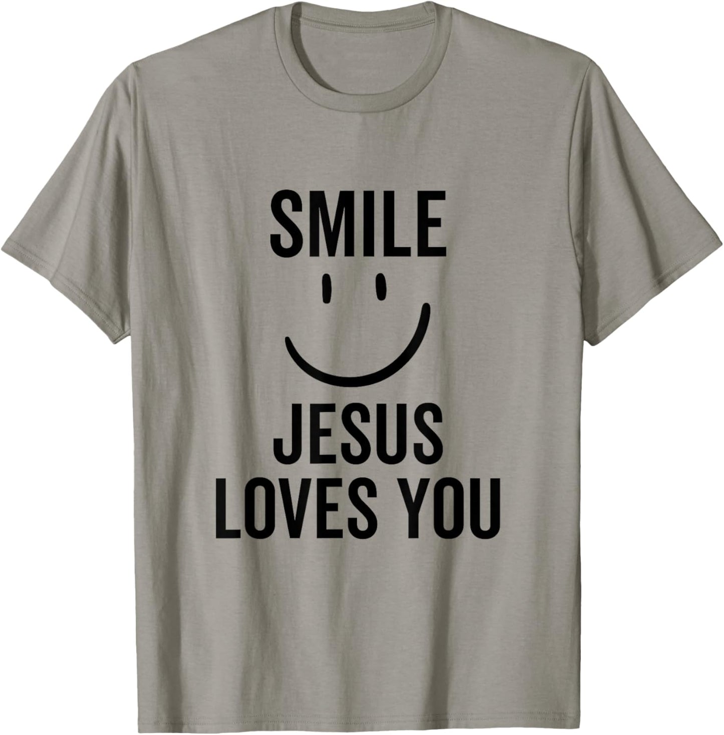 Smile Jesus Loves You Funny Faith God Christian T-Shirt - T-Shirt | Sand