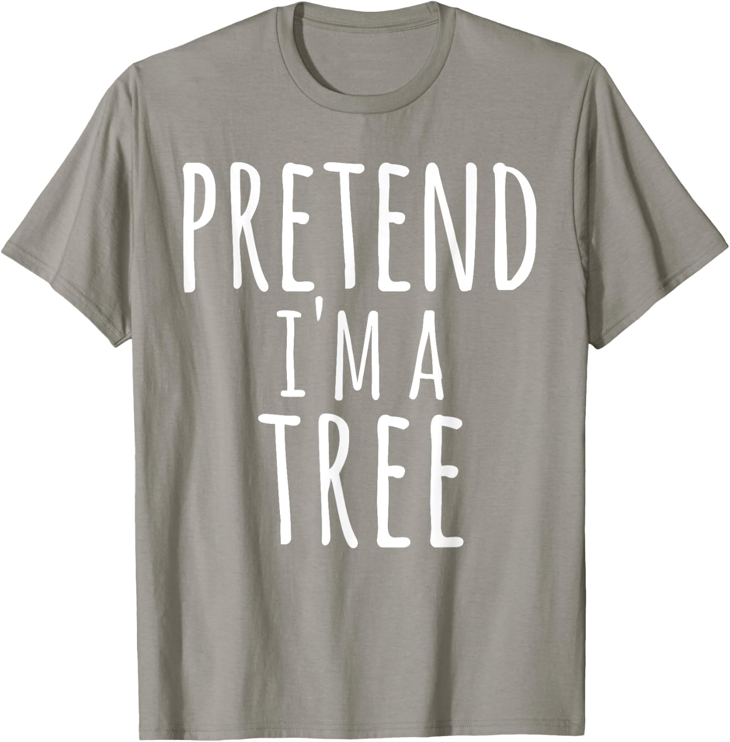 Funny Easy Lazy Halloween PRETEND I'M A TREE Costume Gift T-Shirt - T-Shirt | Sand