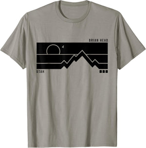 Vintage Brian Head Utah Mountains Hiking Sunset T-Shirt - T-Shirt | Sand