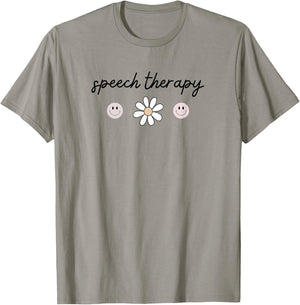 Speech Therapy Retro Daisy Flower SLP SLPA Graduation Women T-Shirt - T-Shirt | Sand