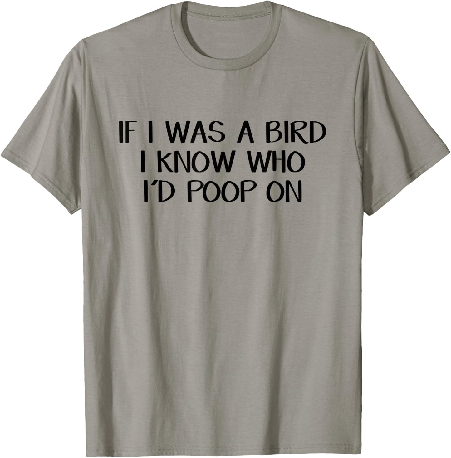 If I Was A Bird I Know Who I'd Poop On T-Shirt - T-Shirt | Sand