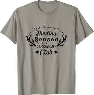 Proud Member Of The Hunting Season Widows Club Hunter T-Shirt - T-Shirt | Sand