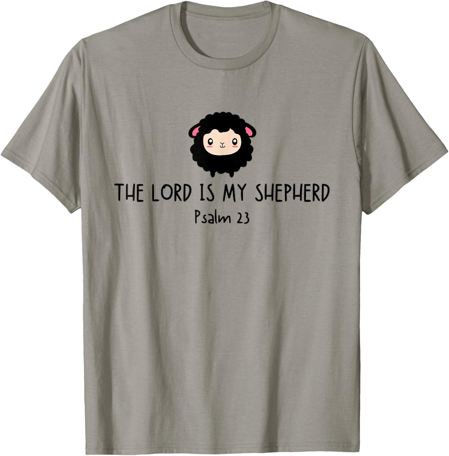 Black Lost Sheep THE LORD IS MY SHEHPERD Psalm-23 Christian T-Shirt - T-Shirt | Sand