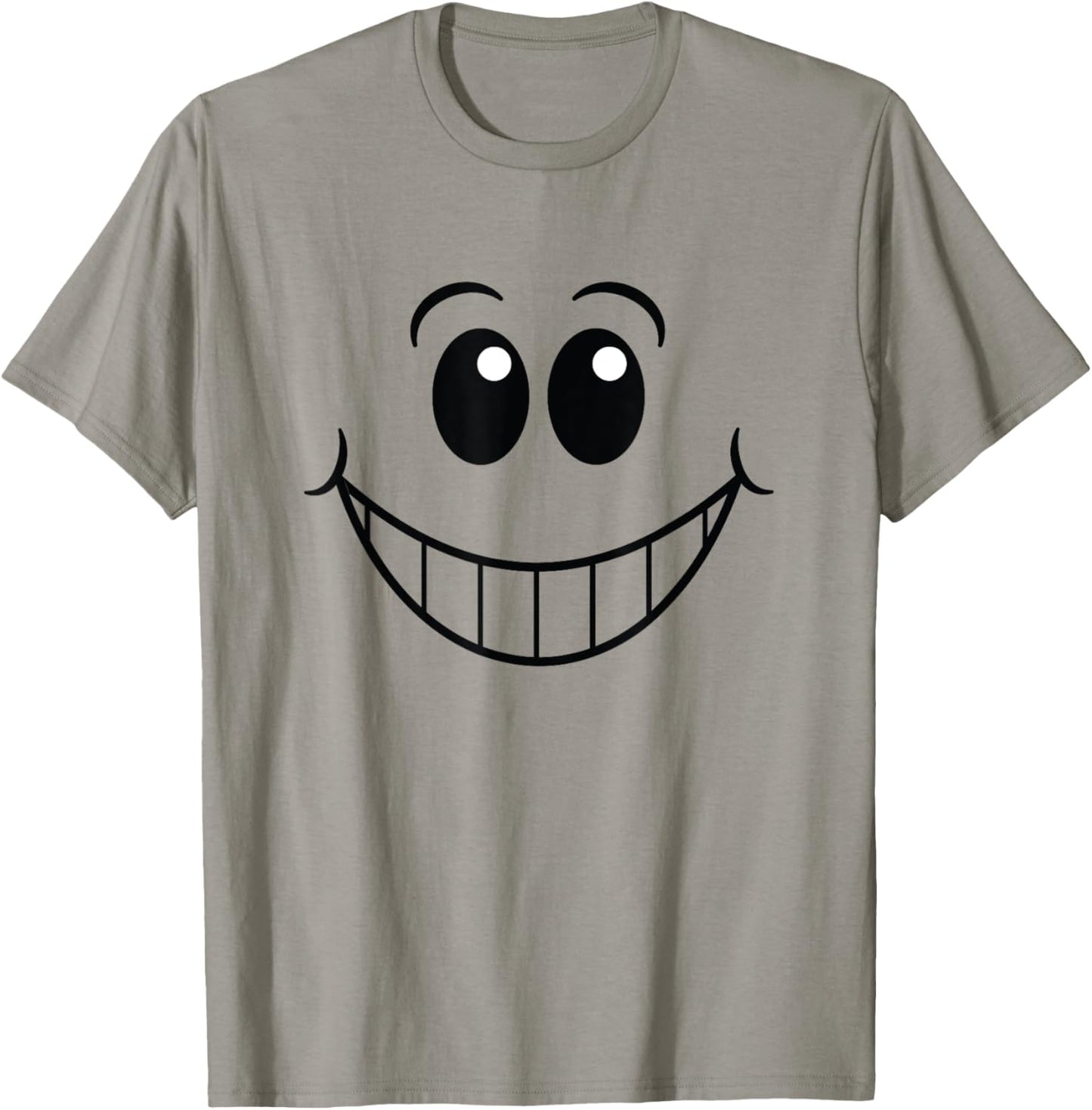 Funny Smiling Emoticon Men Women Happy Face Smile T-Shirt - T-Shirt | Sand