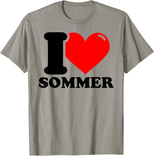 I LOVE Sommer T-Shirt - T-Shirt | Sand