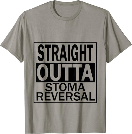 Ostomy Funny Straight Outta Stoma Reversal Bag Leaks Hernia T-Shirt - T-Shirt | Sand