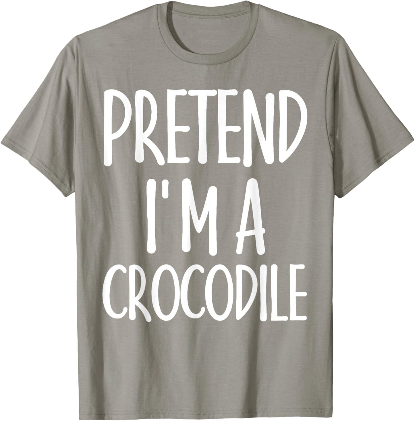 Easy Pretend I'm Crocodile Costume Gift Halloween Alligator T-Shirt - T-Shirt | Sand