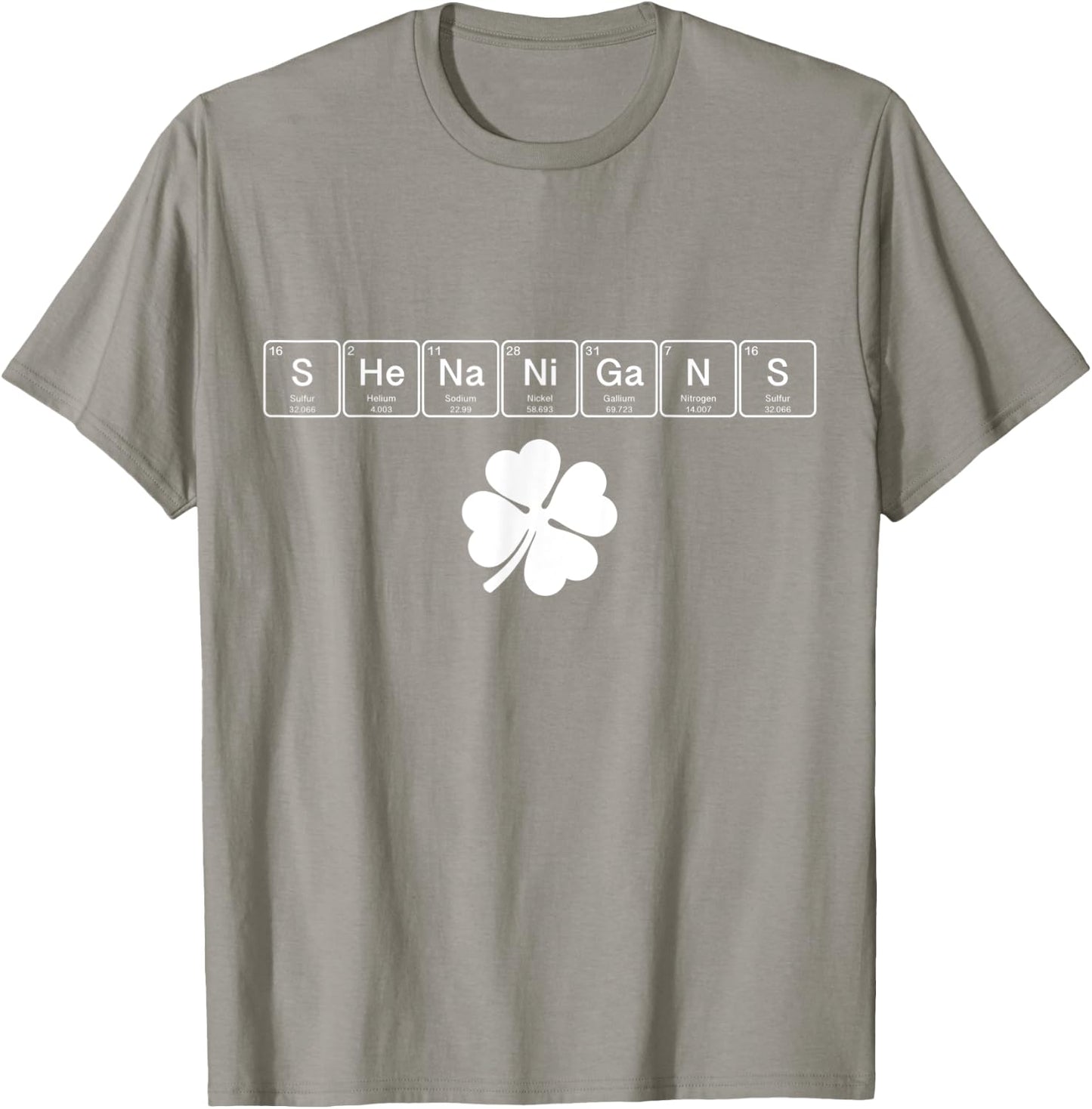 Shenanigans St. Patrick's Day Elements Funny Science Irish T-Shirt - T-Shirt | Sand