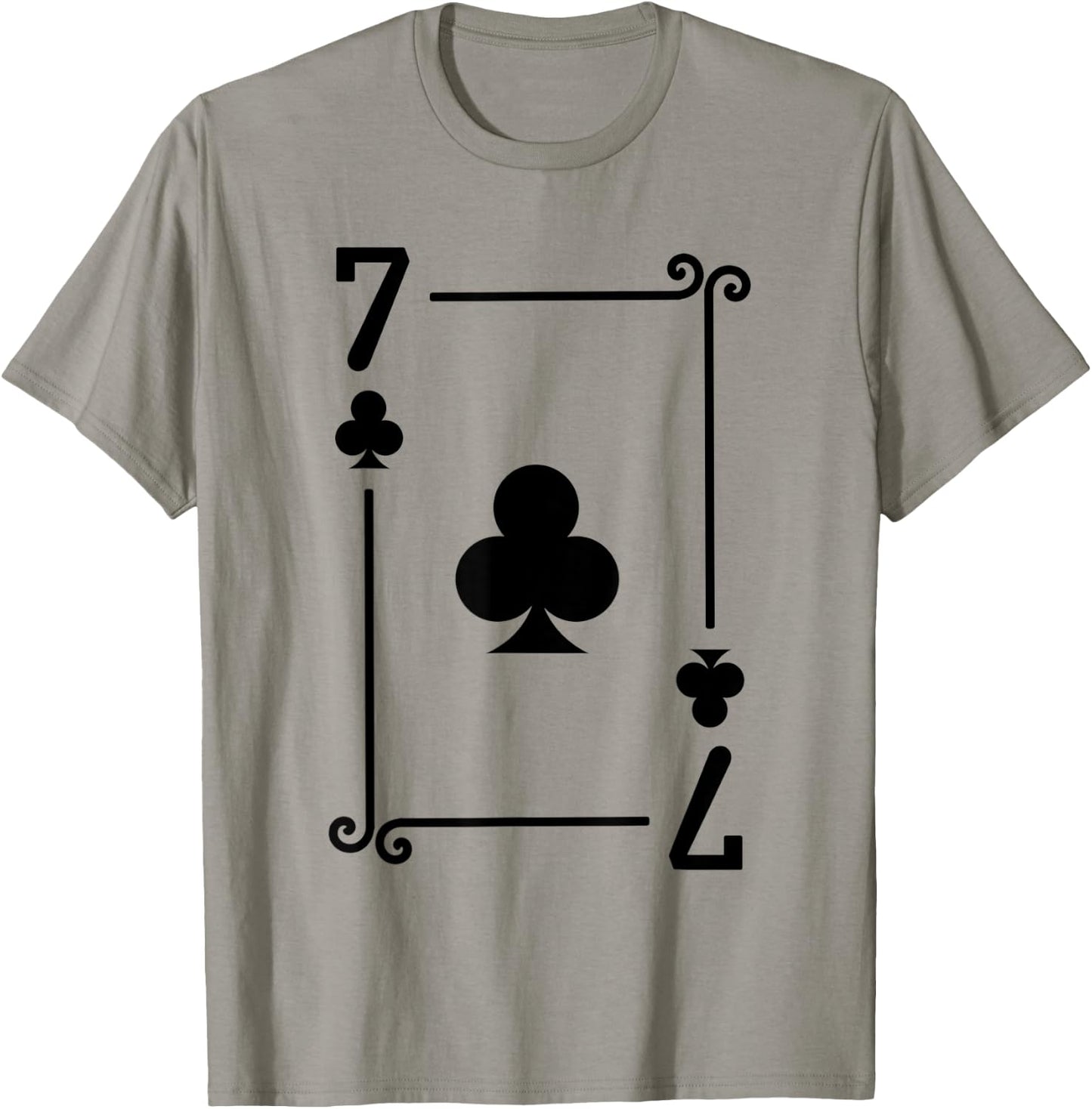 Playing Cards Costume - 7 Clubs Card - Seven Card T-Shirt - T-Shirt | Sand
