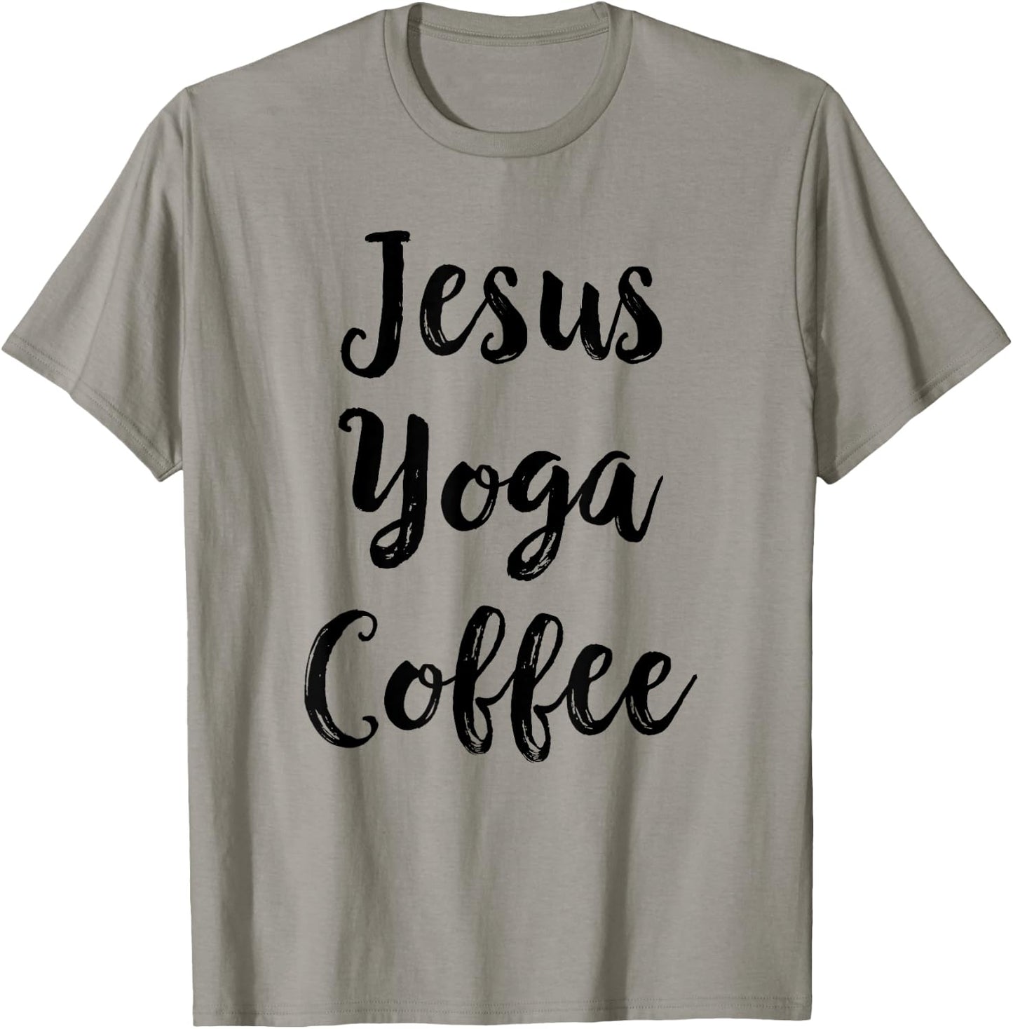 Funny Nicer After Yoga Shirts Jesus Yoga Coffee Christian Yoga Gift T-Shirt - T-Shirt | Sand