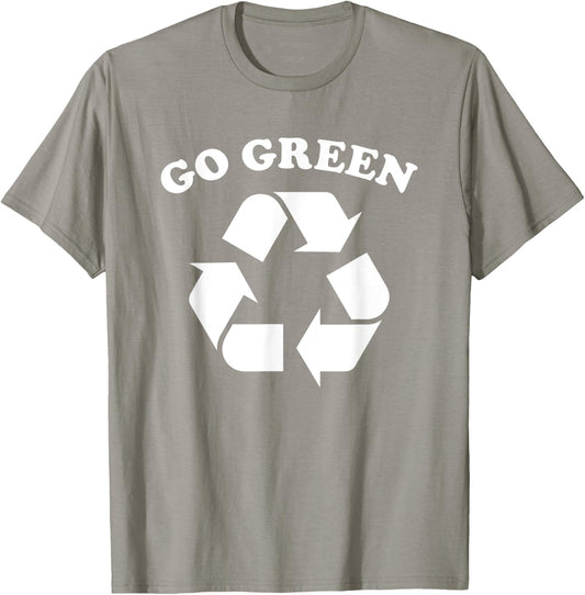Go Green Recycling Recycle T-Shirt - T-Shirt | Sand