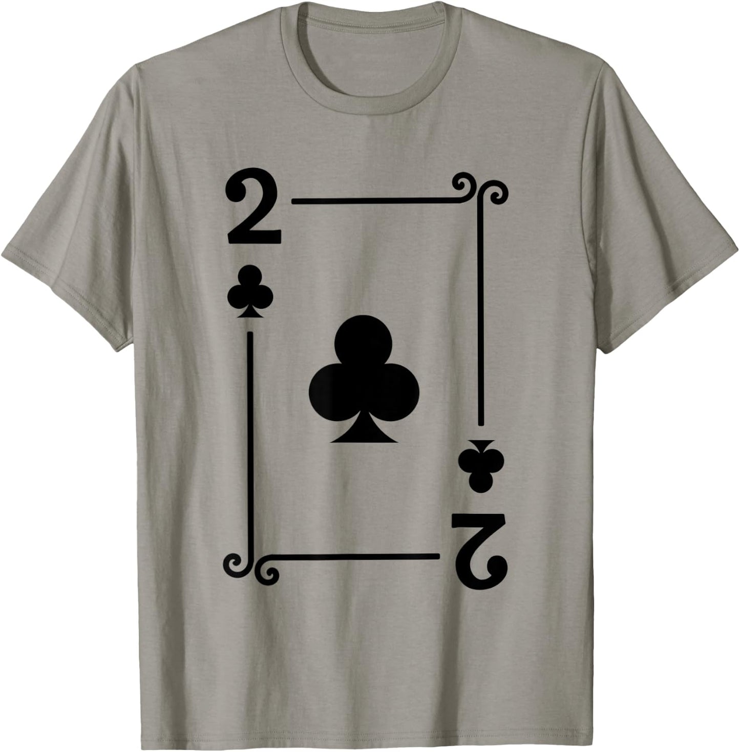 Playing Cards Costume - 2 Clubs Card - Two Card T-Shirt - T-Shirt | Sand