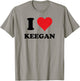 I Heart Keegan First Name I Love Personalized Stuff T-Shirt - T-Shirt | Sand