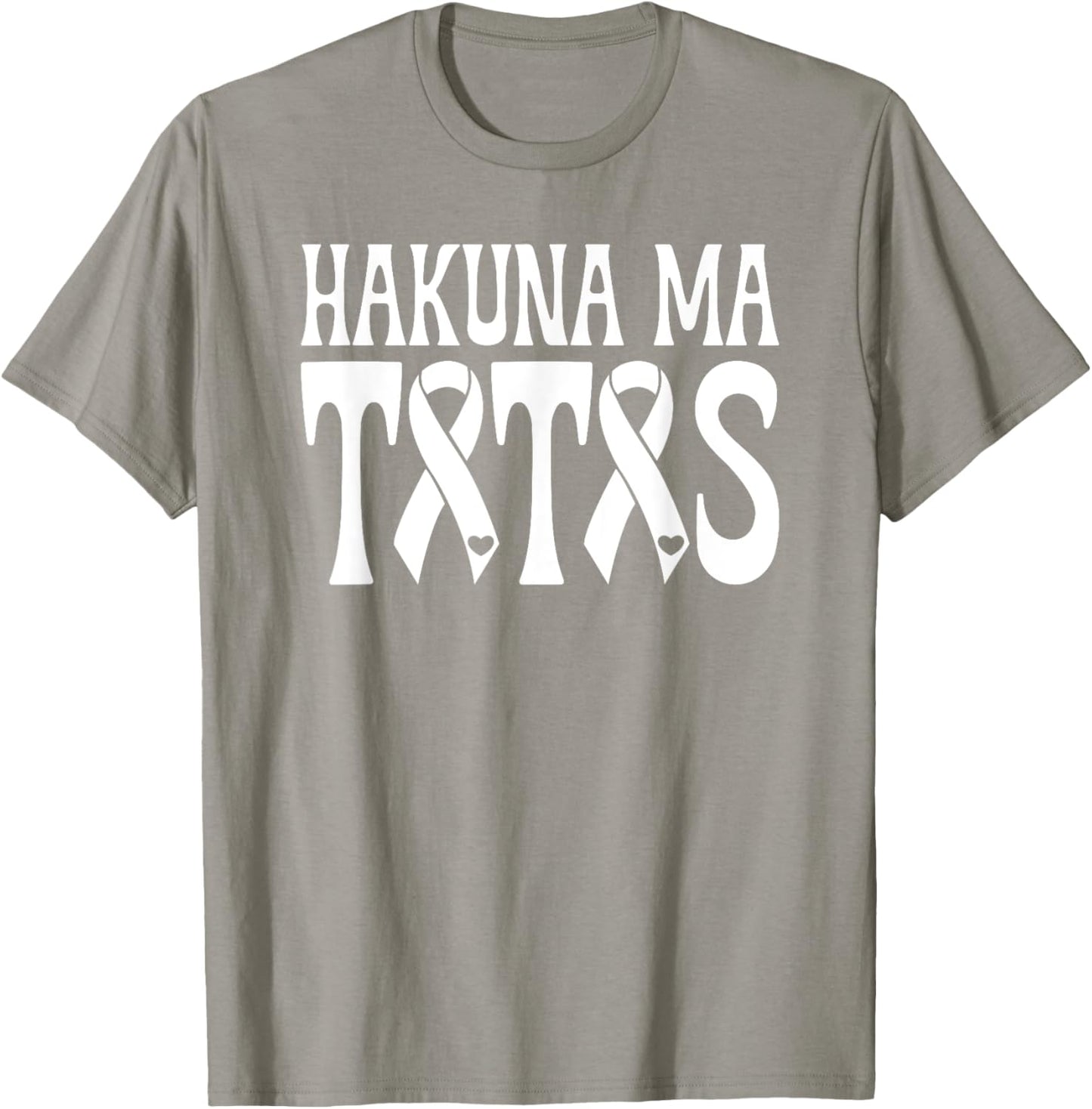 Hakuna Ma Tatas Breast Cancer Awareness Support Pink Ribbon T-Shirt - T-Shirt | Sand