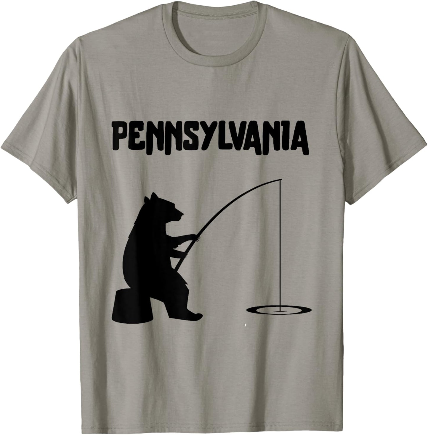 Pennsylvania Shirt | PA Bear Fishing T-Shirt - T-Shirt | Sand