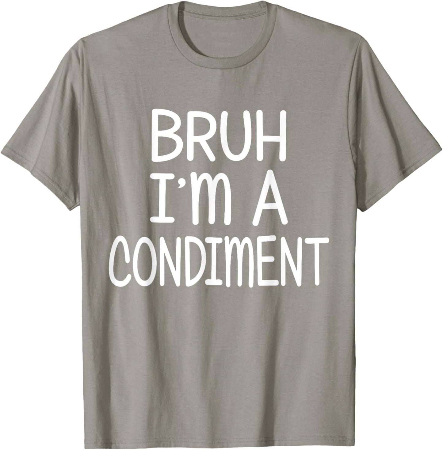 Pretend I'm A Condiment Funny Lazy Halloween Costume Party T-Shirt - T-Shirt | Sand