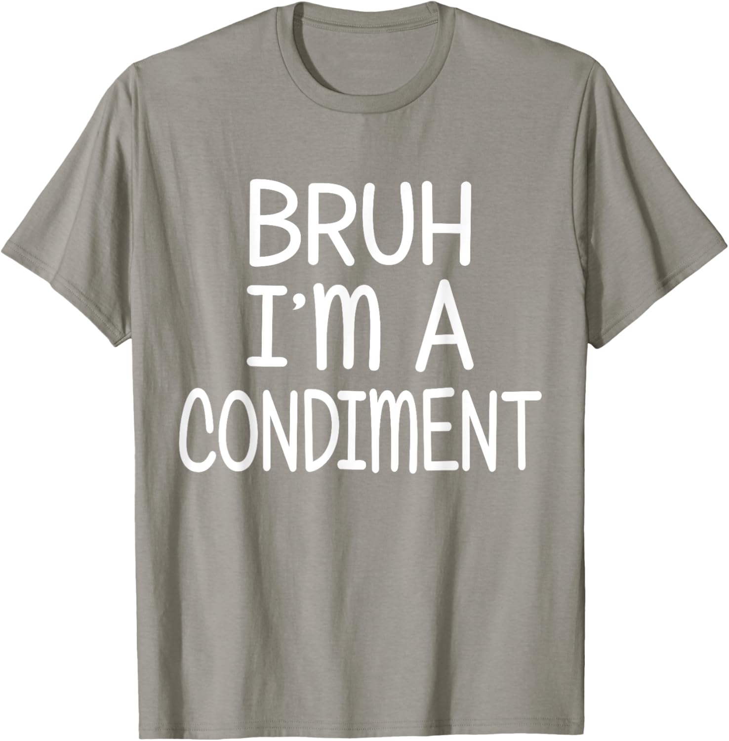 Pretend I'm A Condiment Funny Lazy Halloween Costume Party T-Shirt - T-Shirt | Sand