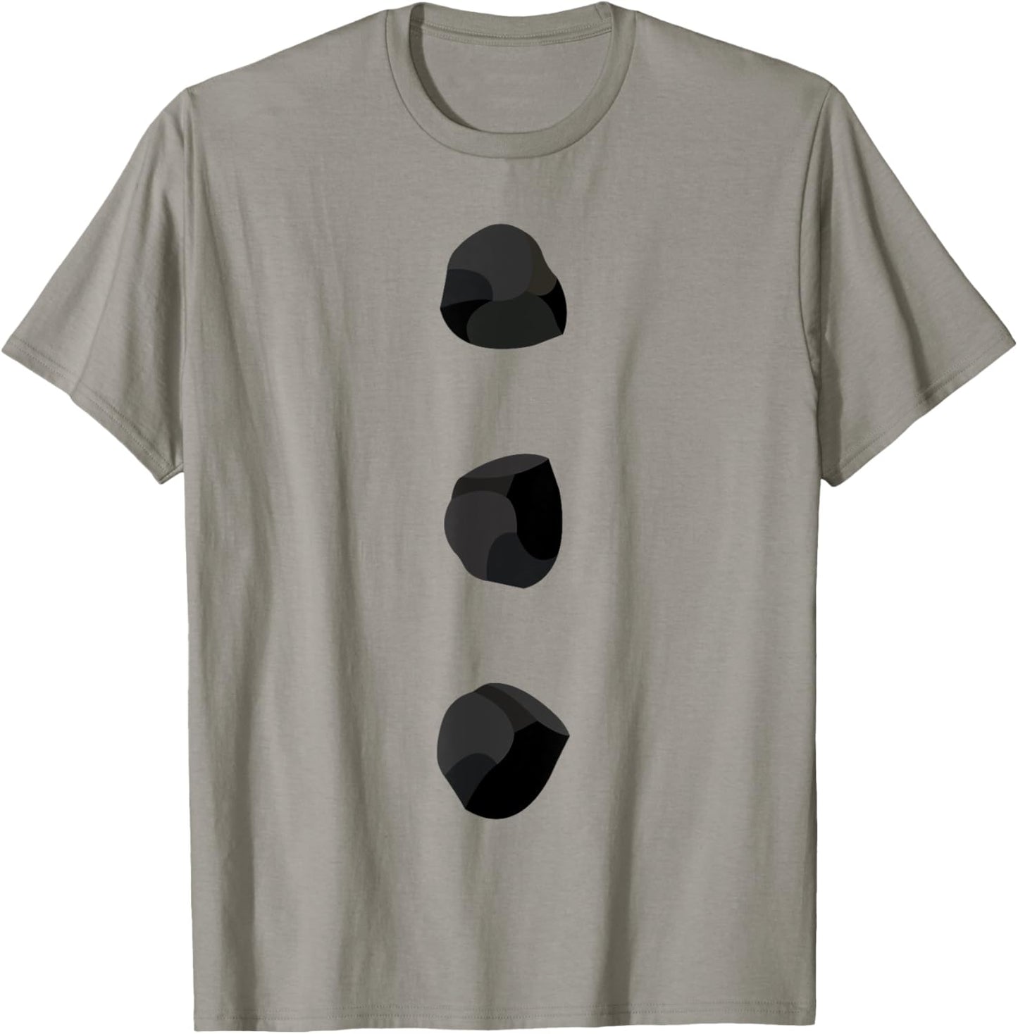 Snowman Costume Shirt Three Black Buttons on White T-Shirt - T-Shirt | Sand