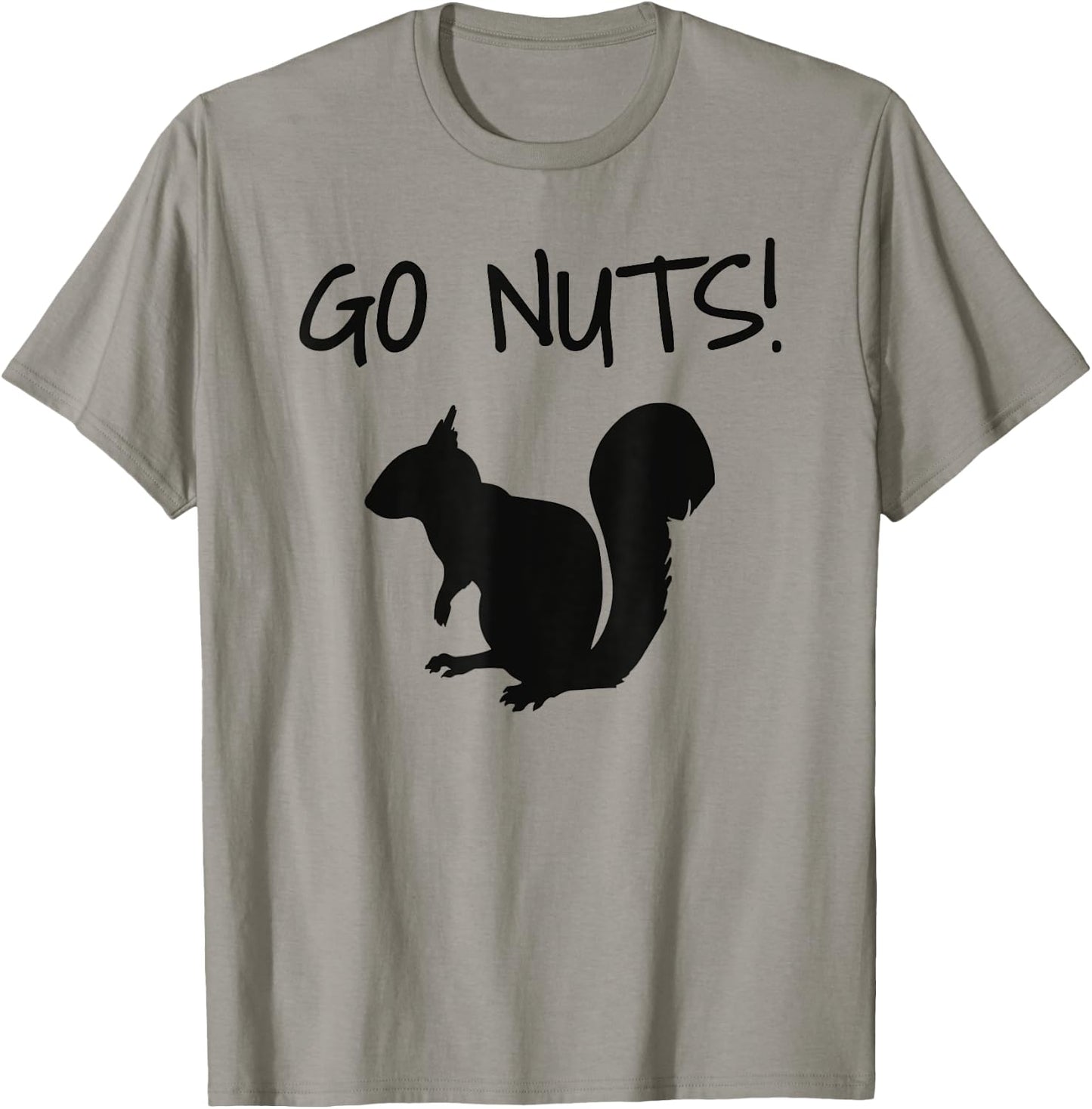 Go Nuts Funny Black Squirrel T-Shirt - T-Shirt | Sand