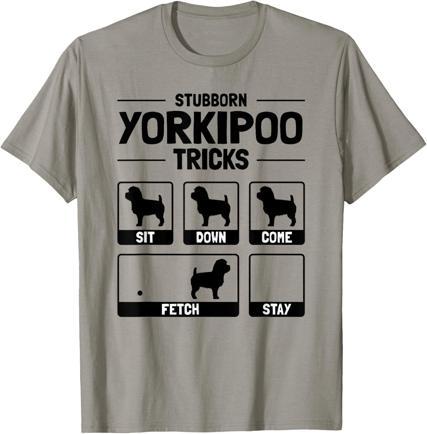 Hilarious Yorkipoo Dog Owner Meme Dog Training Men Women Kids T-Shirt - T-Shirt | Sand