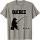 Quebec Shirt | QC Bear Fishing T-Shirt - T-Shirt | Sand