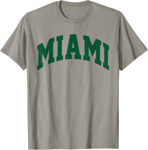 Retro Miami Men Miami Women Vintage Green Orange FL Souvenir T-Shirt - T-Shirt | Sand