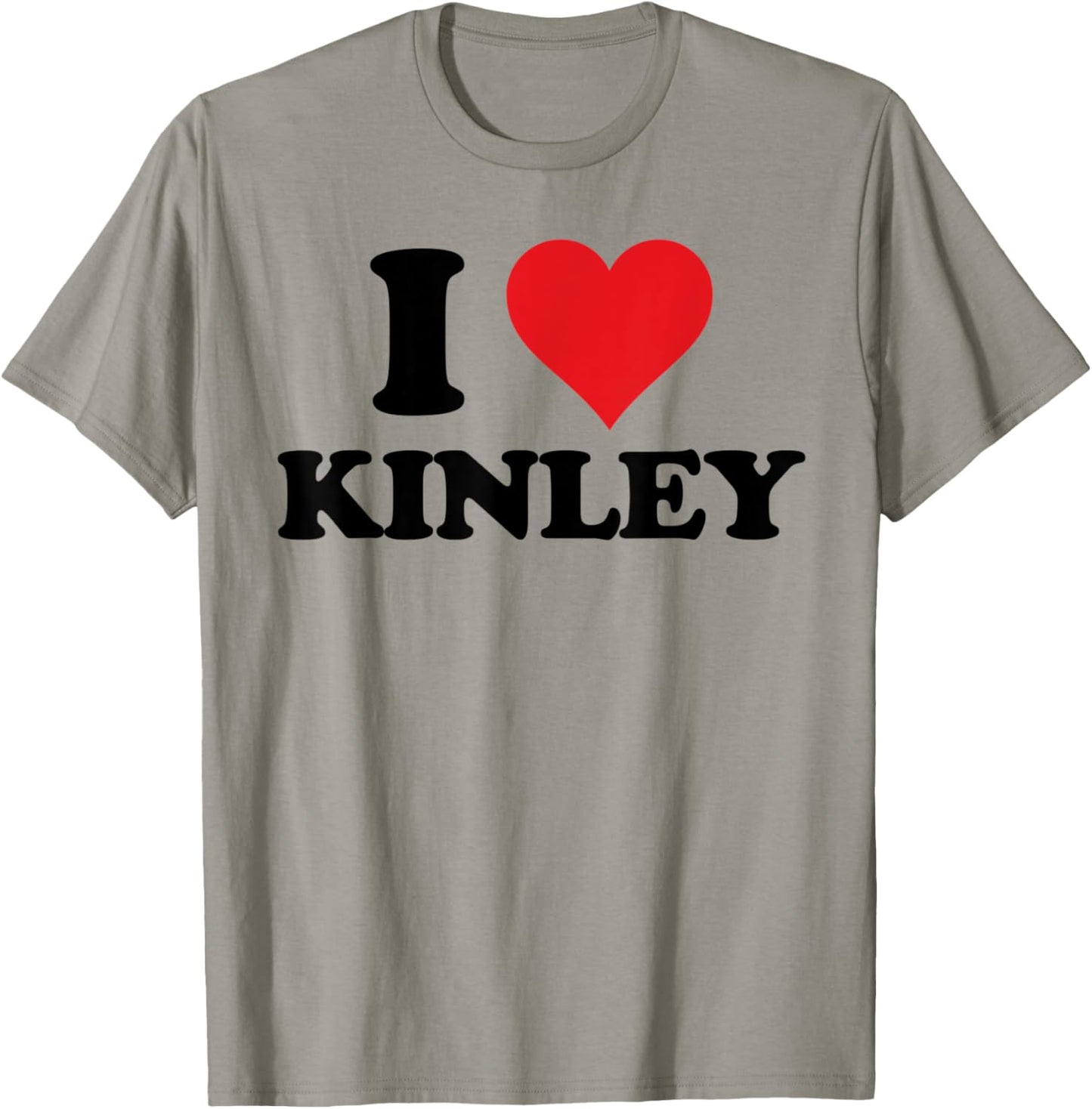 I Heart Kinley First Name I Love Personalized Stuff T-Shirt - T-Shirt | Sand
