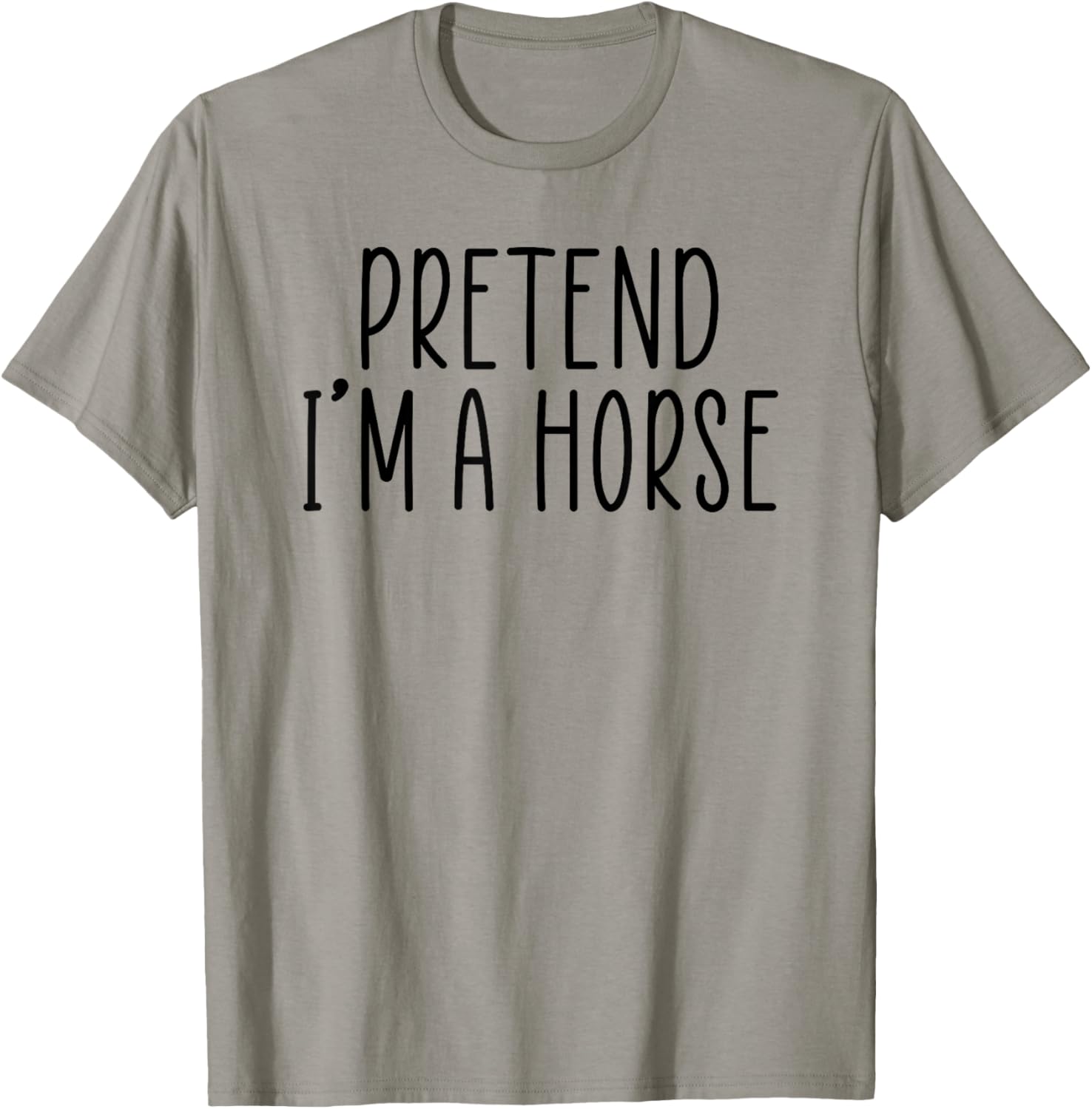Funny Easy Lazy Halloween Pretend I'm A Horse Costume T-Shirt - T-Shirt | Sand