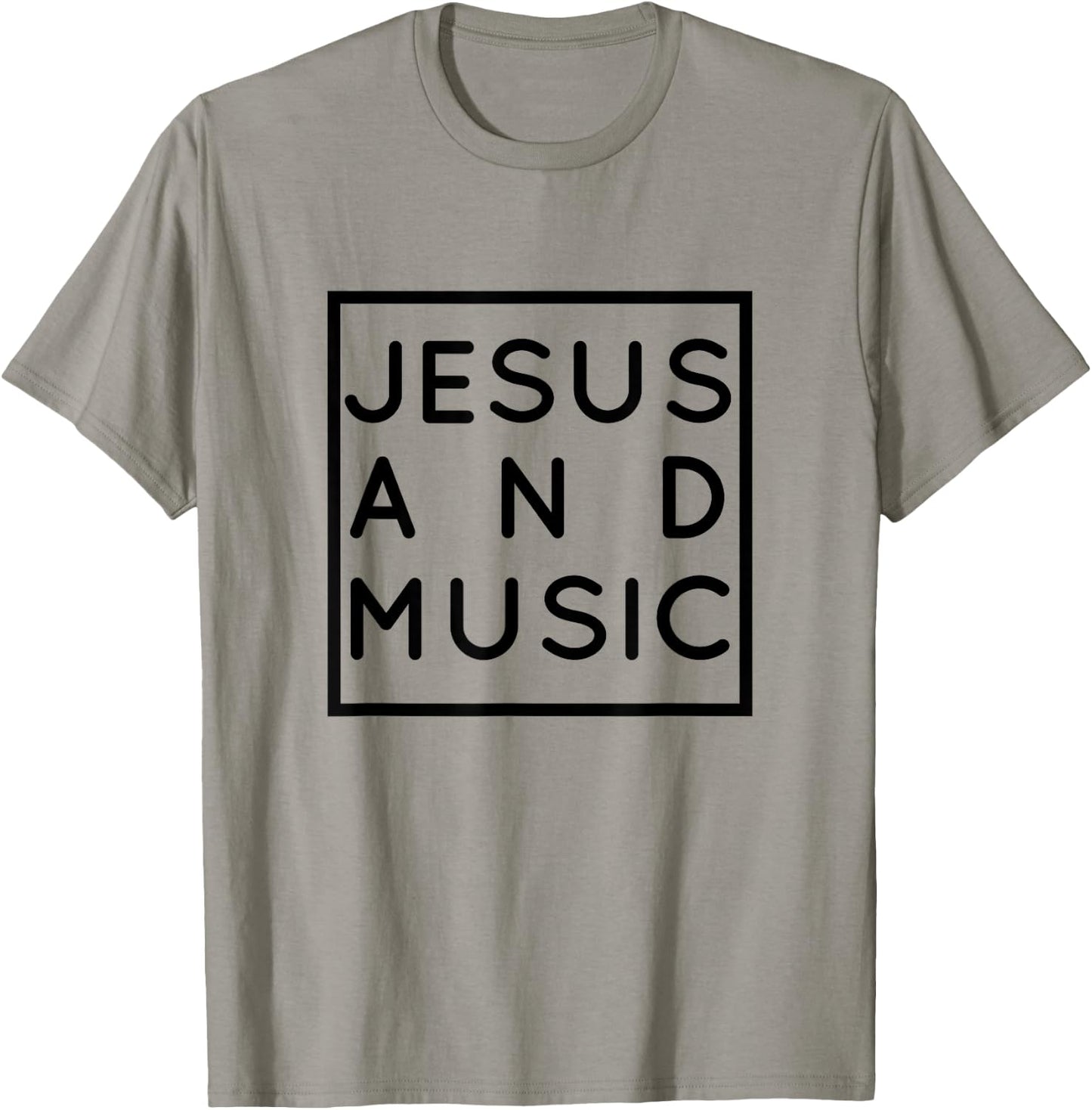 Jesus and Music, Christian Musician & Singer, Choir Gift T-Shirt - T-Shirt | Sand