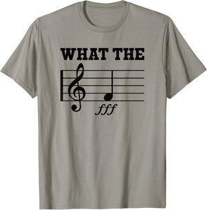 What The F Music Note Funny Musician T-Shirt - T-Shirt | Sand