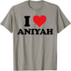 I Heart Aniyah First Name I Love Personalized Stuff T-Shirt - T-Shirt | Sand