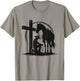 Praying Cowboy Kneeling Cross Western Bible Jesus Horse T-Shirt - T-Shirt | Sand