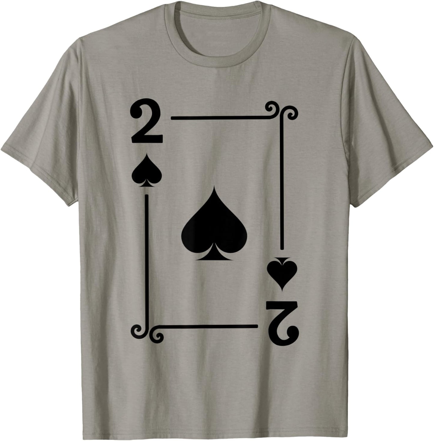 Playing Cards Costume - 2 Spades Card - Two Card T-Shirt - T-Shirt | Sand