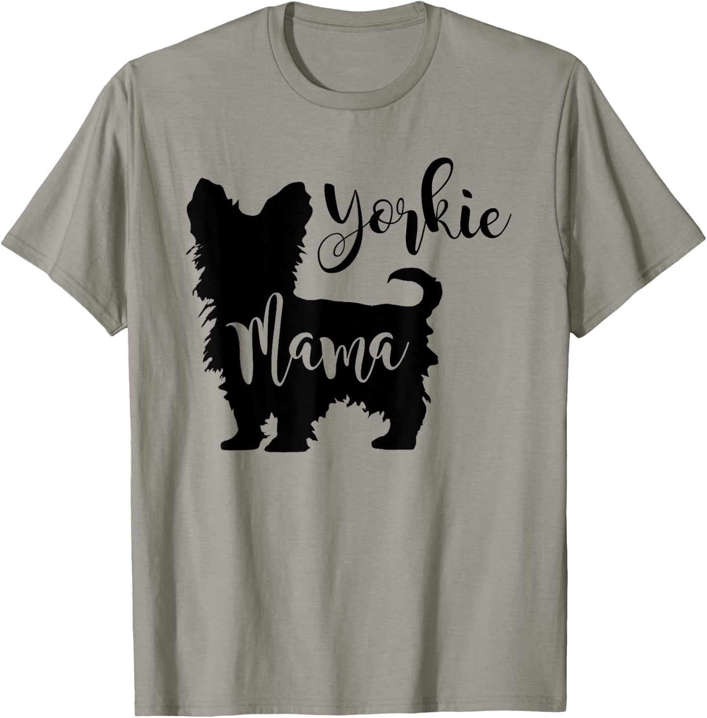 Yorkie Mama Profile Yorkshire Terrier Fun Dog Mom Gift Men Women Girls Kids T-Shirt - T-Shirt | Sand