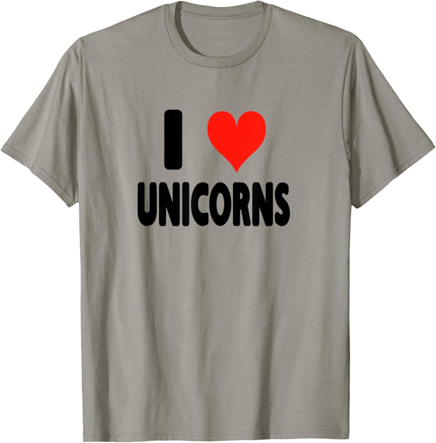 I Love Unicorns - Heart T-Shirt - T-Shirt | Sand