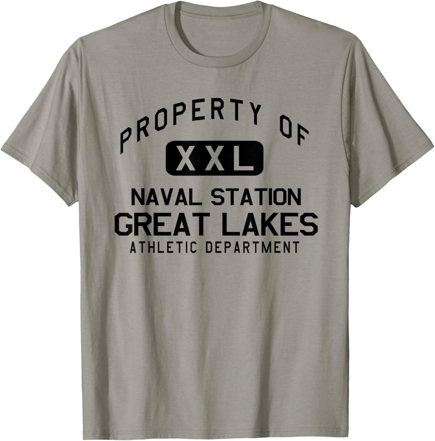 Property of Naval Station Great Lakes Athletic Department T-Shirt - T-Shirt | Sand