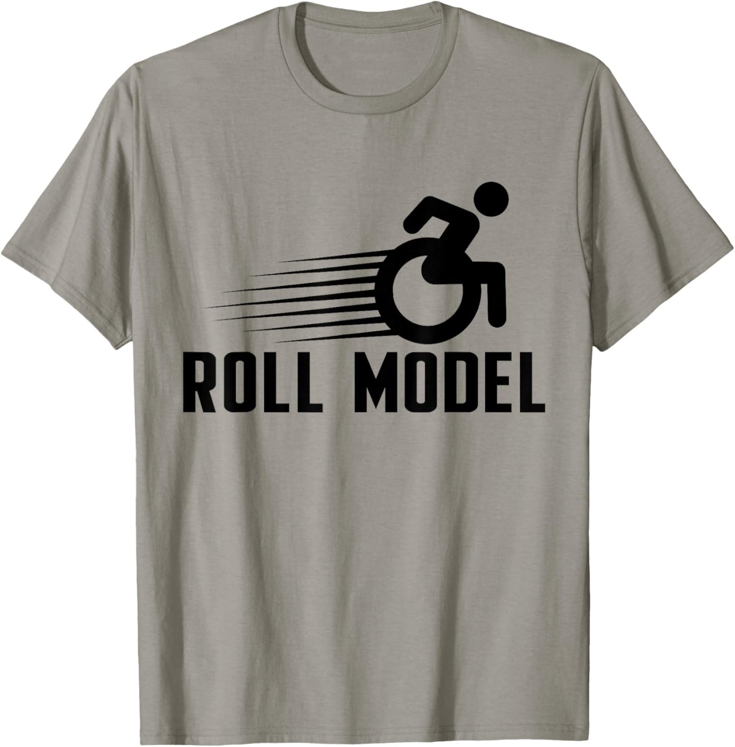 Role Model Wheelchair User Funny Handicap Amputee T-Shirt - T-Shirt | Sand