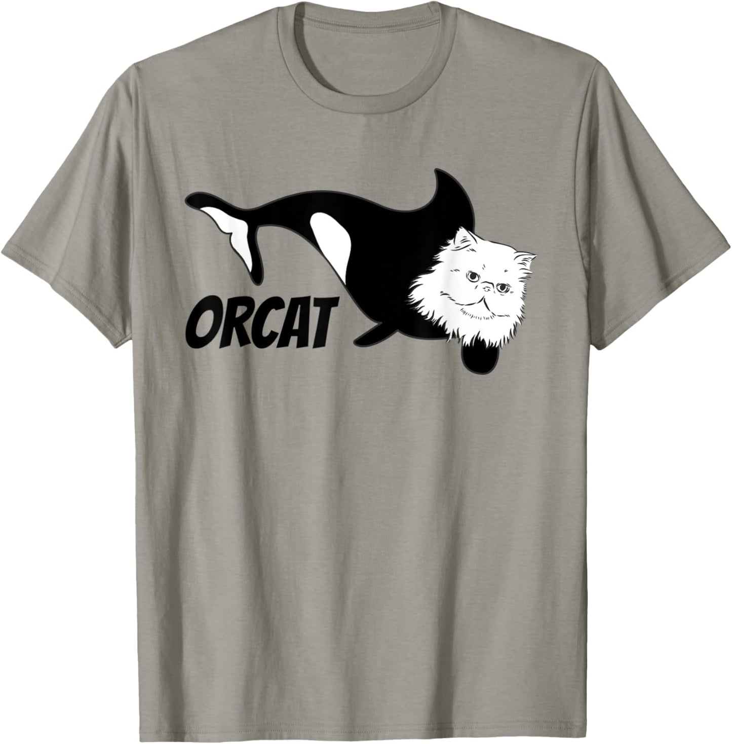 Funny orcat orca whale cat orcat pun joke fish cats feline Women Kids T-Shirt - T-Shirt | Sand