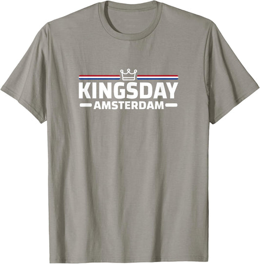 Kingsday Amsterdam Koningsdag Netherlands Flag Dutch T-Shirt - T-Shirt | Sand