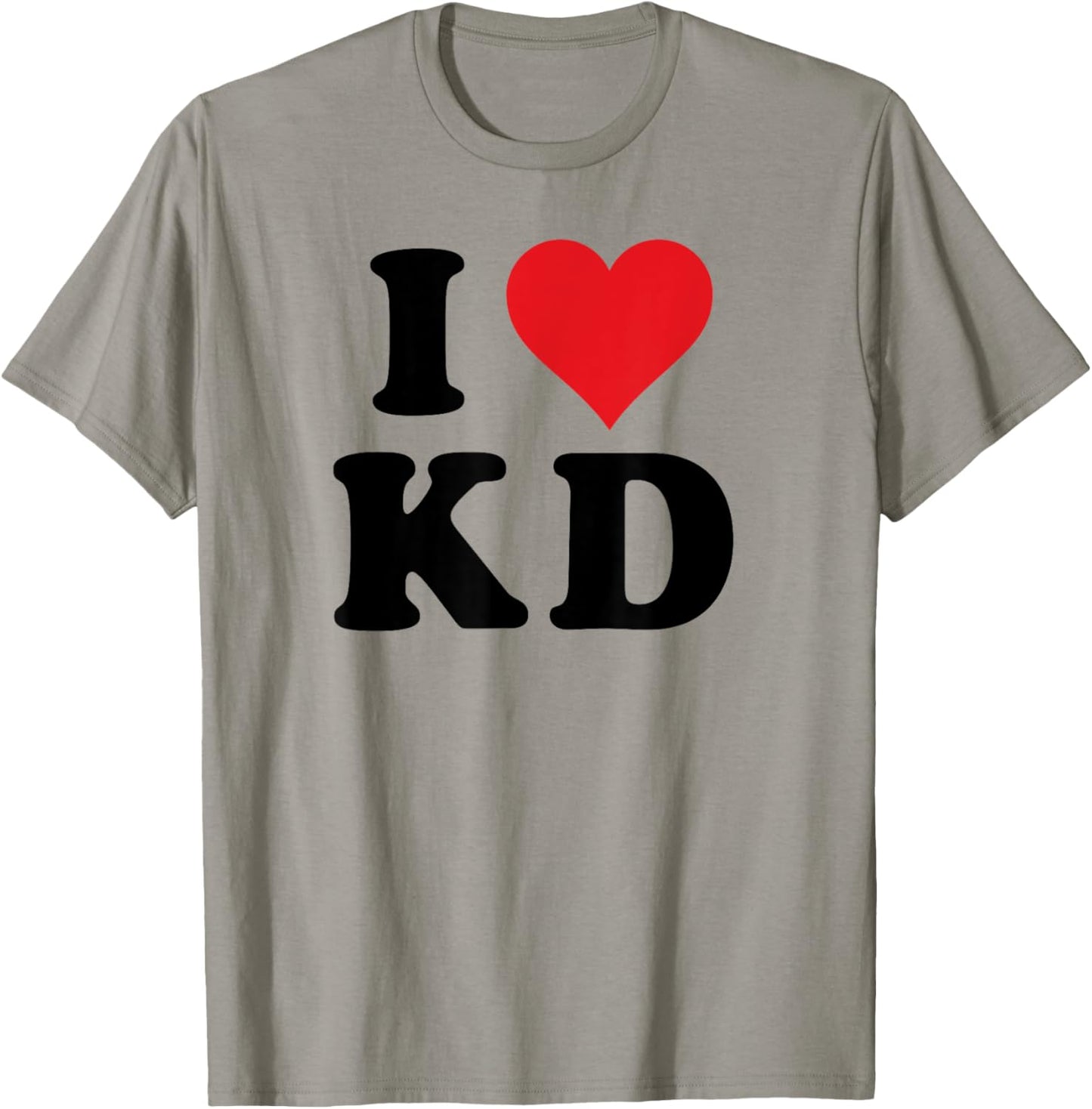 I Heart KD Initials I Love K.D. First And Last Name K D T-Shirt - T-Shirt | Sand