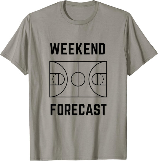 Basketball Mom Sweater - Weekend Forecast - Winter Sports T-Shirt - T-Shirt | Sand