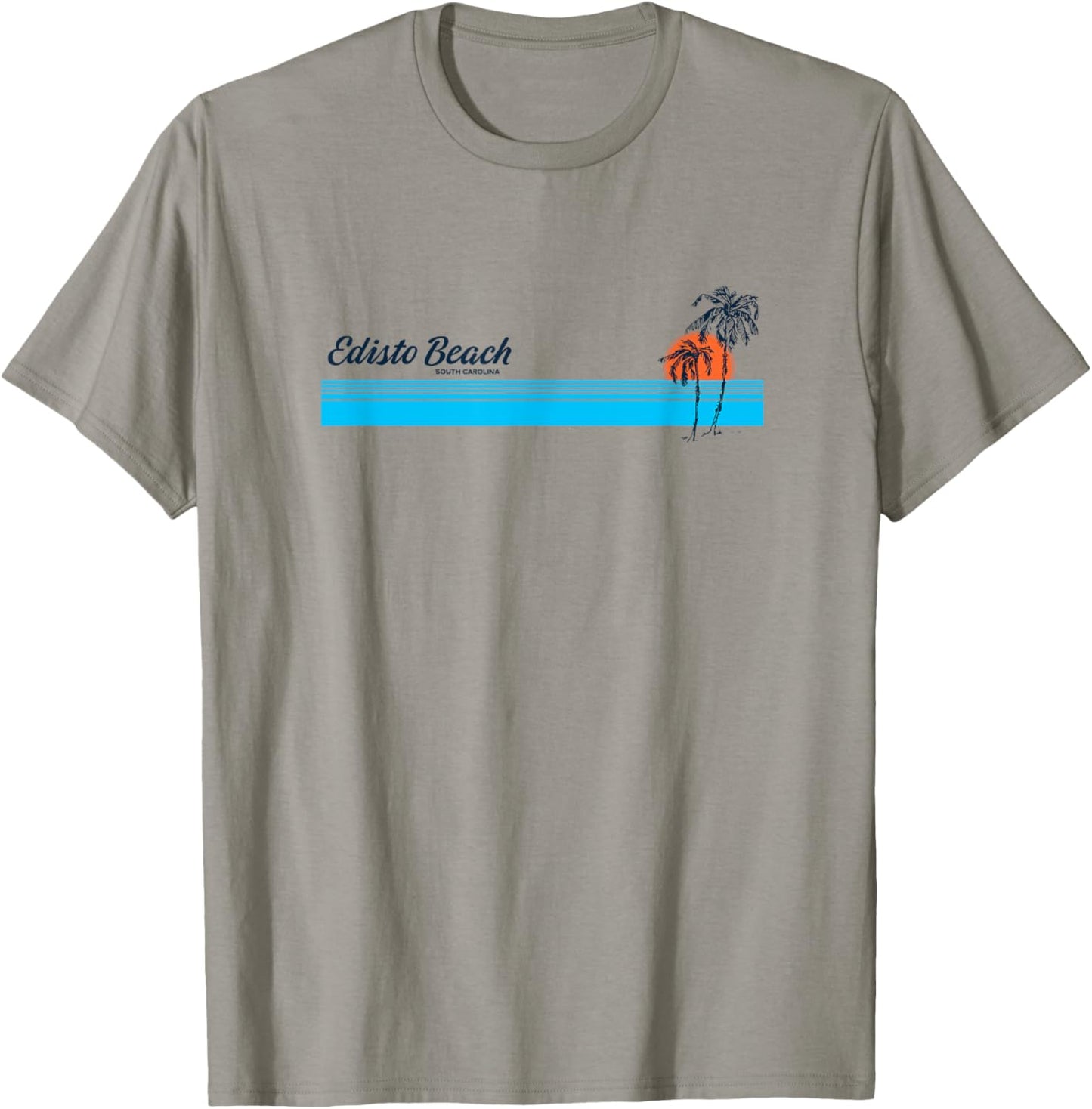 Edisto Beach SC Vintage 70s Palm Trees Design T-Shirt - T-Shirt | Sand