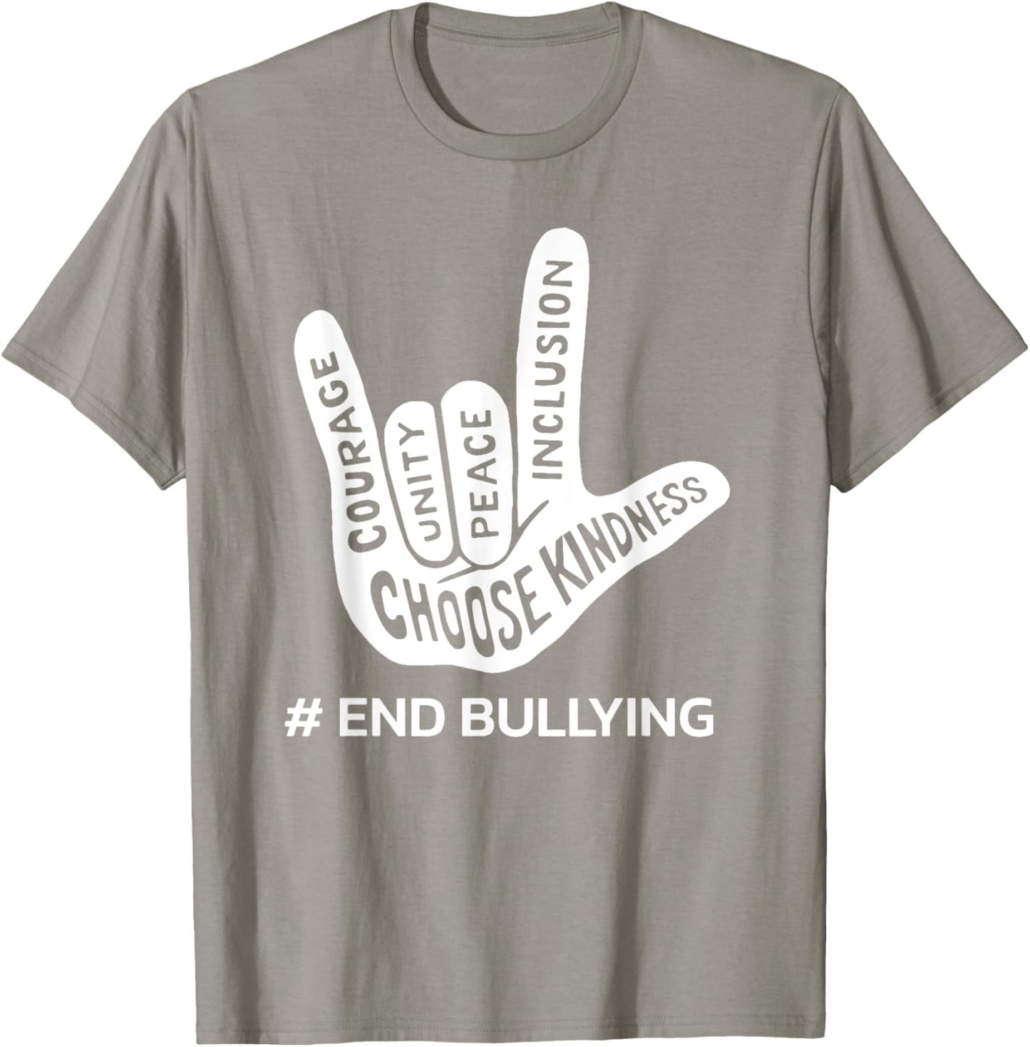 Unity Day Orange Anti Bullying Peace Love Sign Language T-Shirt - T-Shirt | Sand
