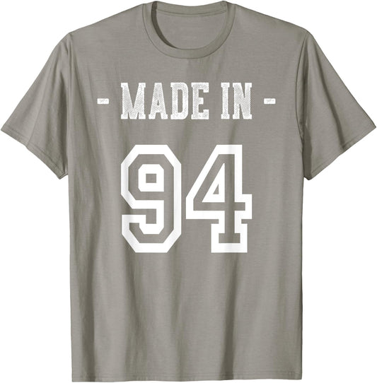 Made in 94 Shirt Born in 1994 Birthday Party T-Shirt - T-Shirt | Sand