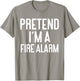 Funny Halloween Costume Party Pretend Im A Fire Alarm T-Shirt - T-Shirt | Sand