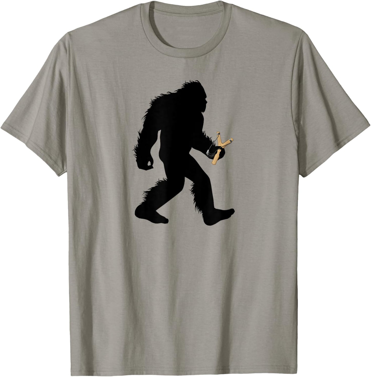 Bigfoot Slingshot , Sasquatch Slingshotting Gift T-Shirt - T-Shirt | Sand