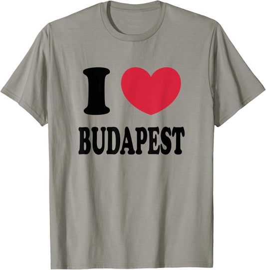 I Love Budapest T-Shirt - T-Shirt | Sand