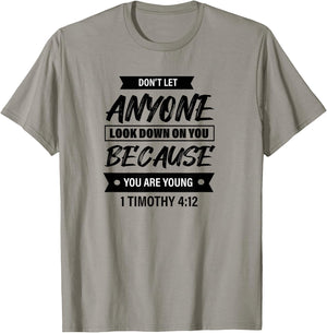 1 Timothy 4:12 - Bible Christian & Men T-Shirt - T-Shirt | Sand