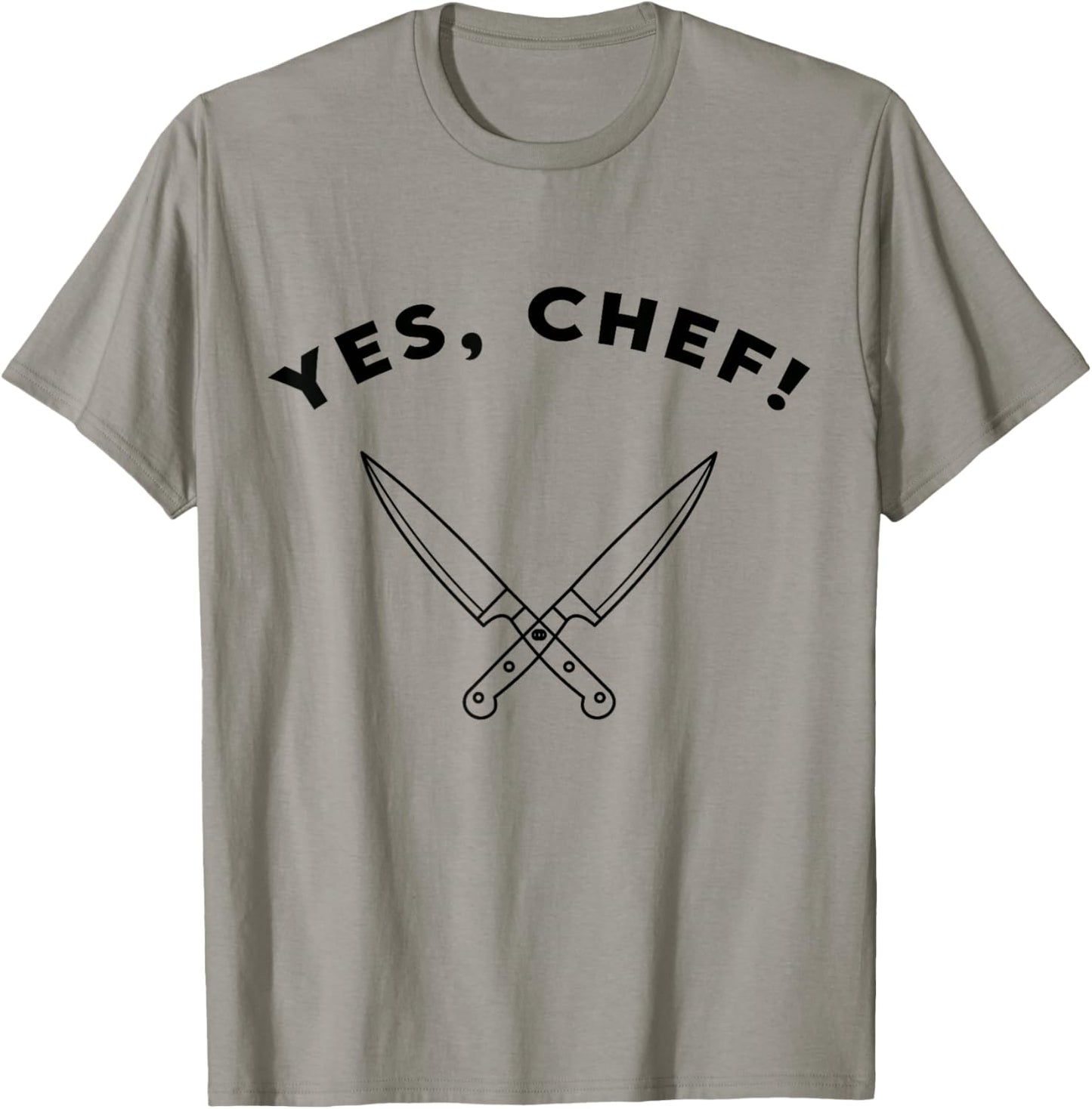 Yes Chef! Present Restaurant Life Kitchen Crew Staff Cooking T-Shirt - T-Shirt | Sand